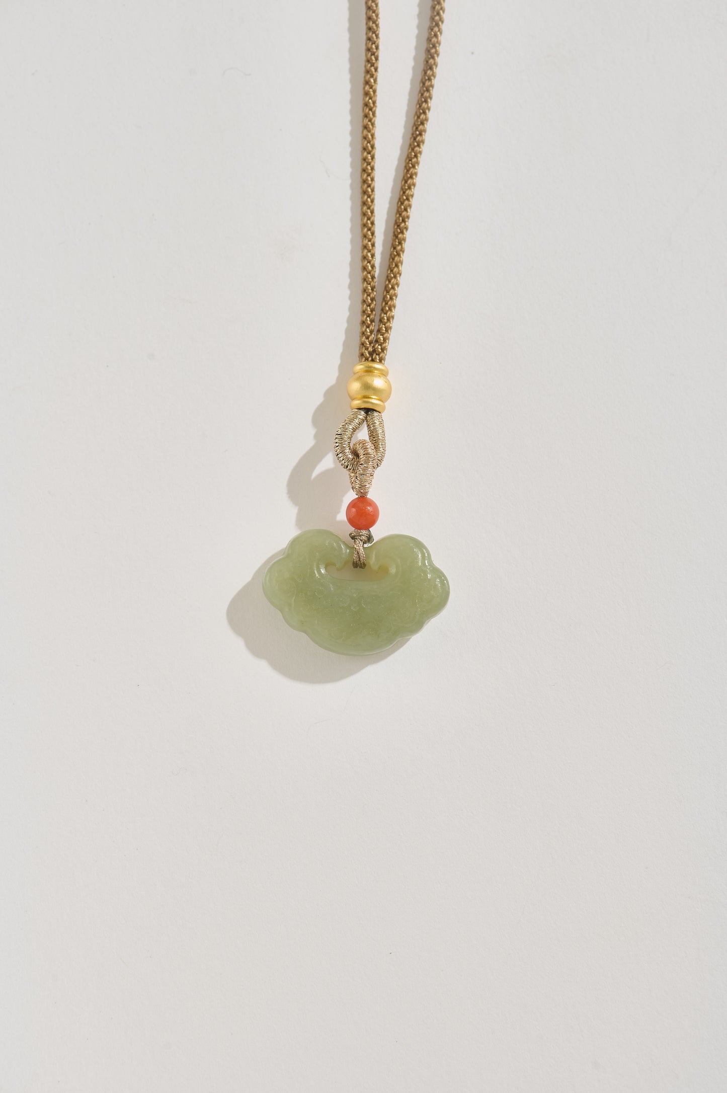 Wishful Harmony – Hetian Jade Ruyi Pendant Necklace