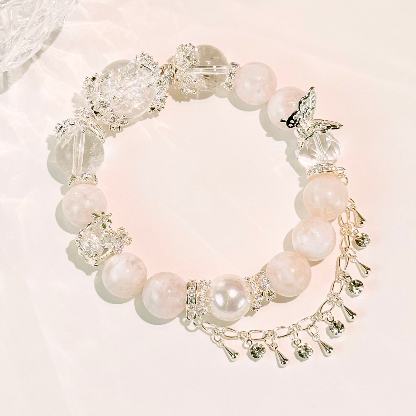 Blossom Mist - Pink Phantom Quartz, Himalayan White Quartz and White Azeztulite