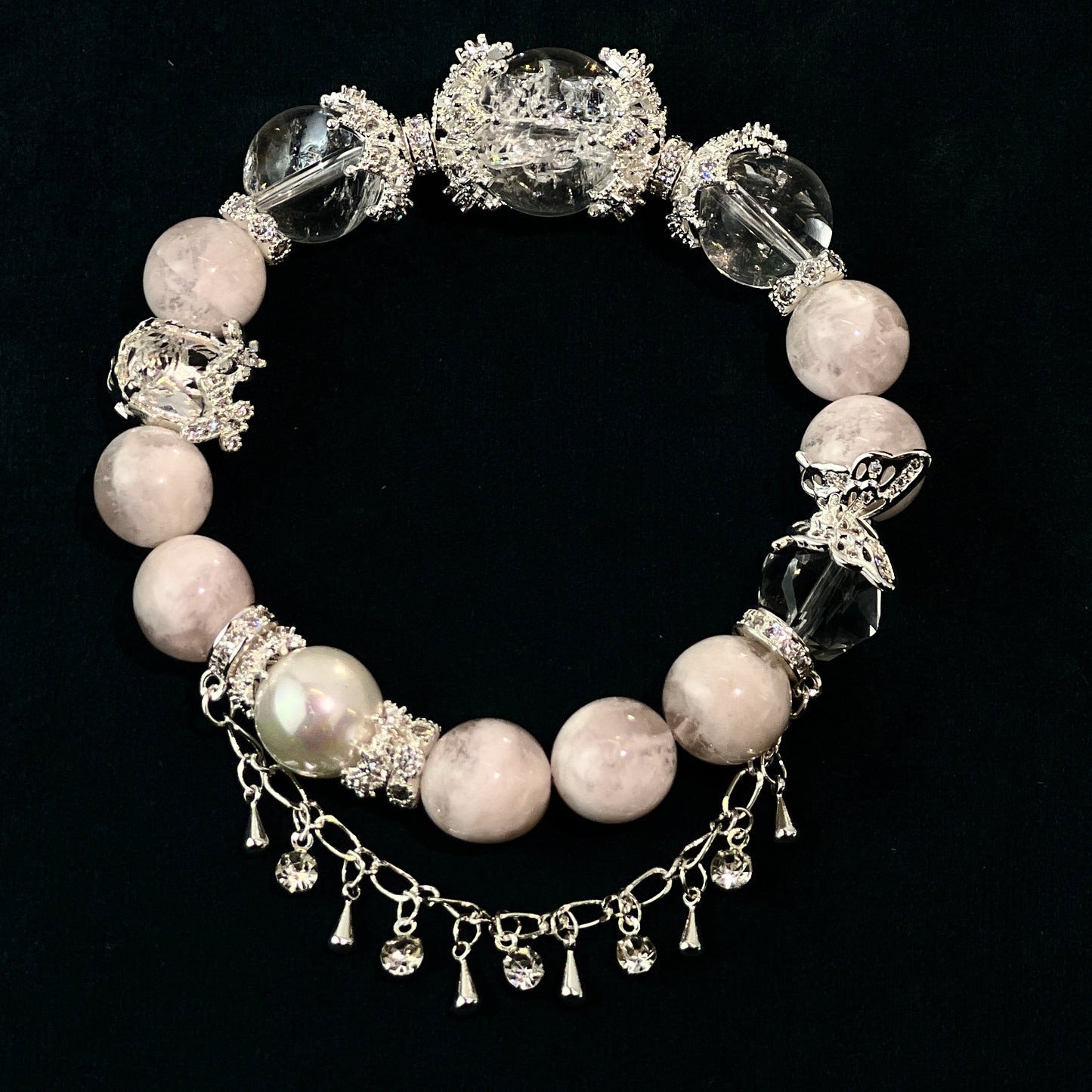 Blossom Mist - Pink Phantom Quartz, Himalayan White Quartz and White Azeztulite