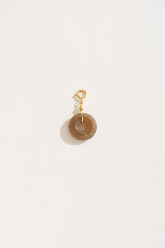 Circle of Peace – Hetian Jade Spiral Pendant with Free 14K Gold Adjustable Chain