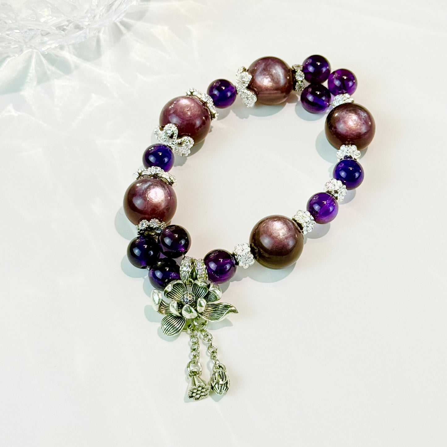 Bloom - Lepidolite and Amethyst
