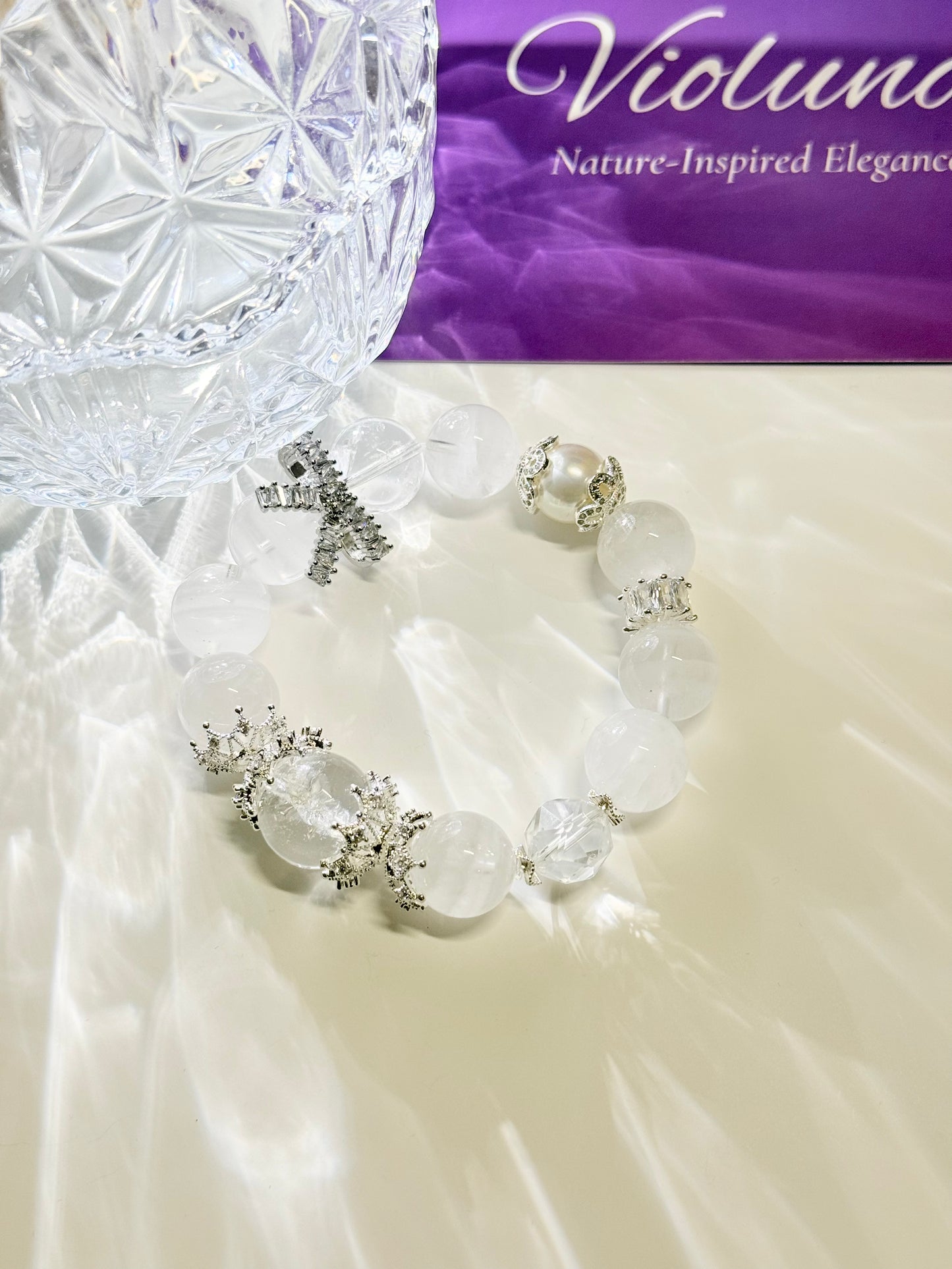 Winter - Snowflake Phantom Quartz, Himalayan White Quartz and White Azeztulite