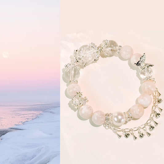 Blossom Mist - Pink Phantom Quartz, Himalayan White Quartz and White Azeztulite