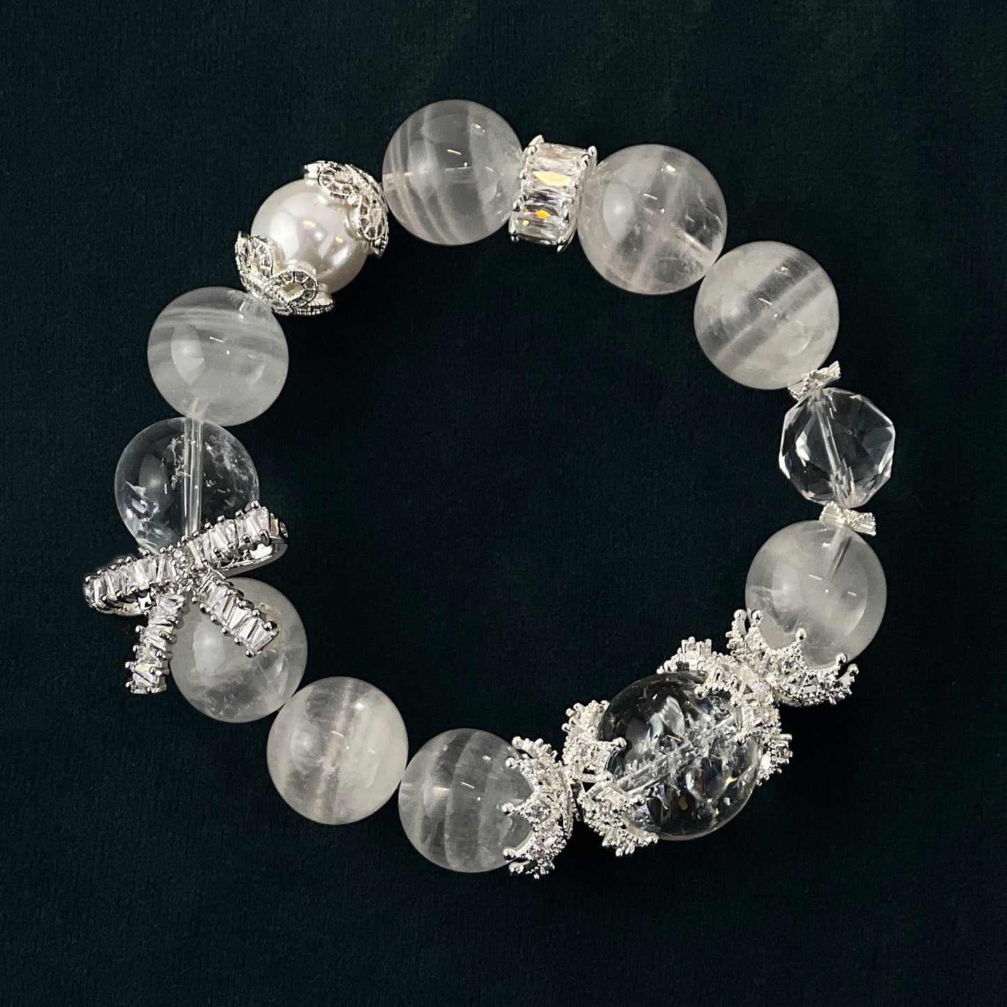 Winter - Snowflake Phantom Quartz, Himalayan White Quartz and White Azeztulite