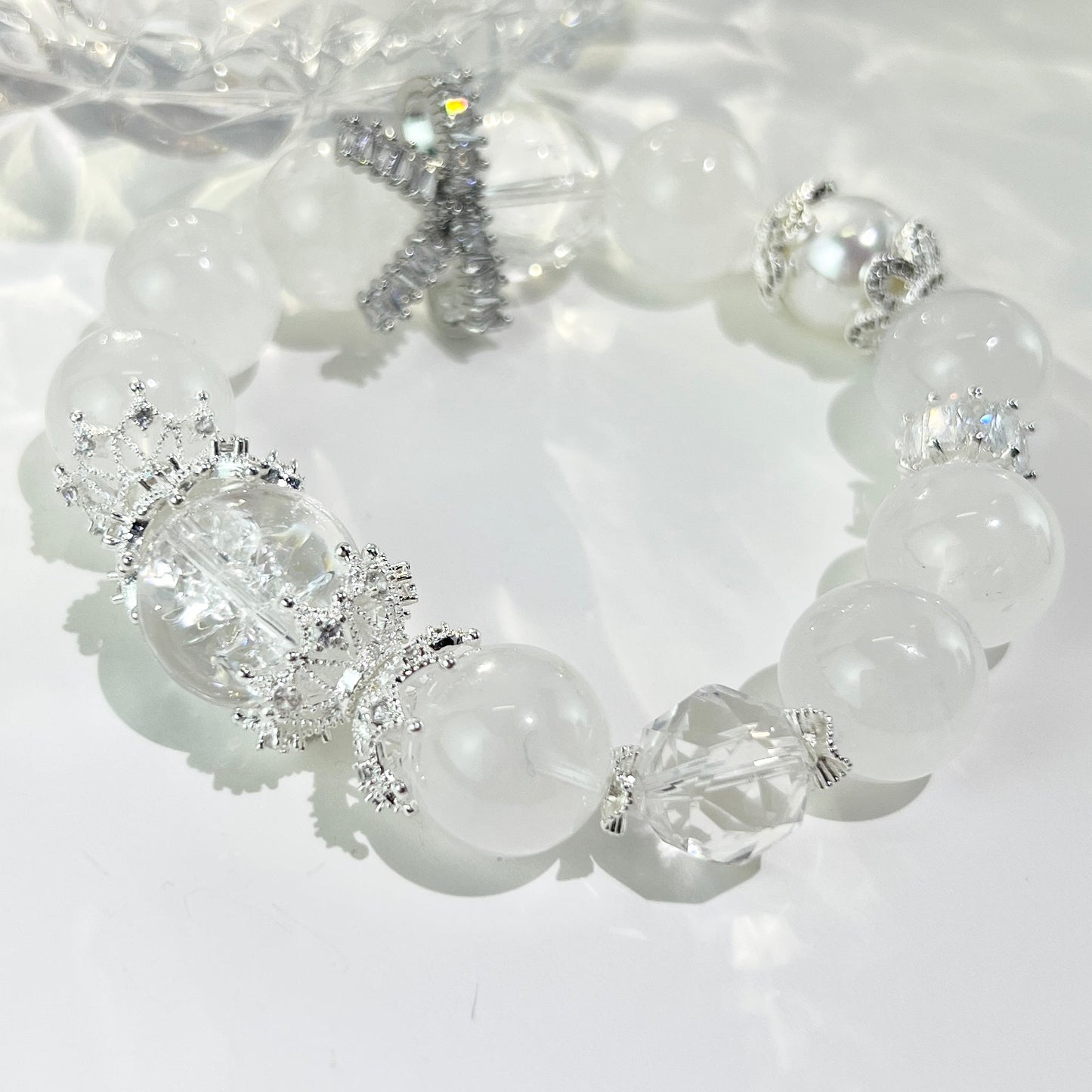 Winter - Snowflake Phantom Quartz, Himalayan White Quartz and White Azeztulite